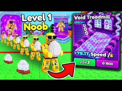 Starting Over as NOOB with MOST EXPENSIVE TREADMILL in Clone to Steal Eggs!